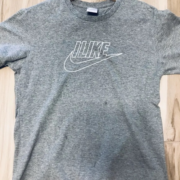 nike ‘I like’ t shirt medium - Gray - From Japan - Picture 2 of 3
